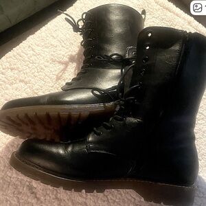 Ferrera (Size 10) Black Moto Punk Grunge Streetwear Combat Boots